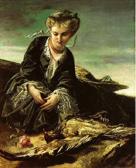 Anselm Feuerbach Das Madchen mit dem Vogel